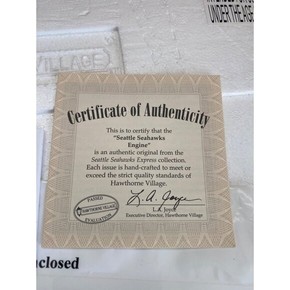 Seattle Seahawks Express Train Engine Set w/ Tracks – Hawthorne Village NFL - Picture 4 of 10